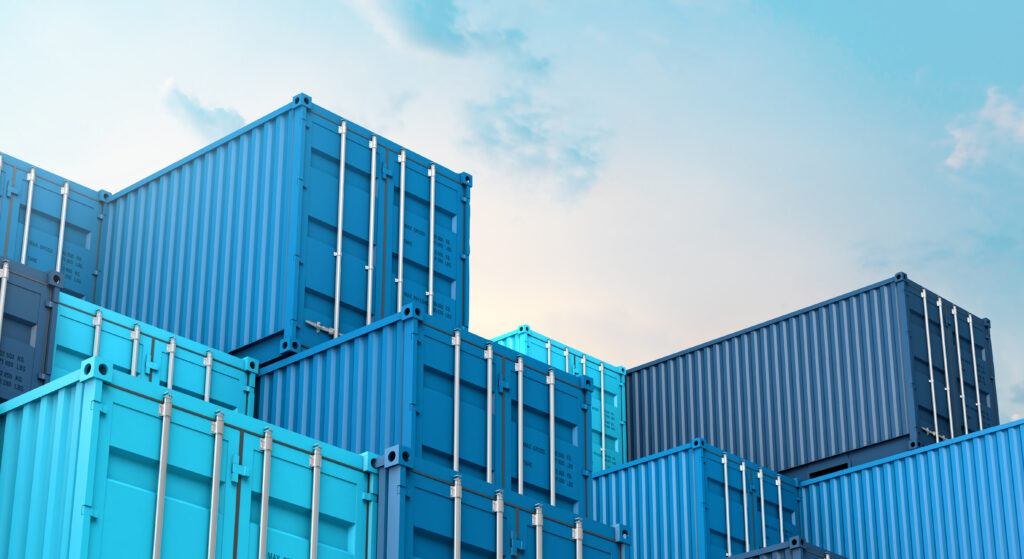 Dry storage shipping containers for global logistics